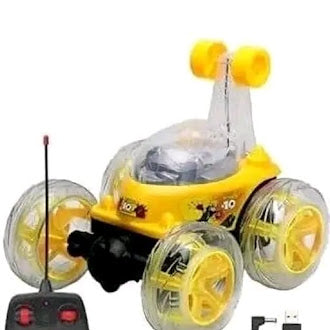 Space Age Rotating & Rolling Rechargeable Big Stunt Racing Car Toy with Remote Control